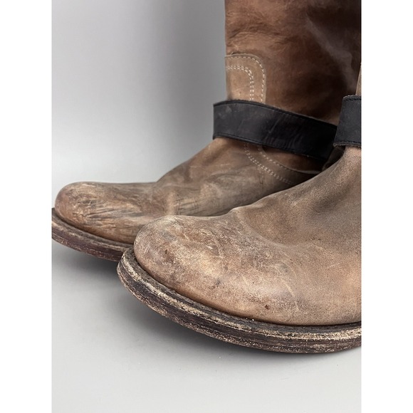 FREEBIRD Steven Crosby CRSBY Distressed Brown MOTO Engineer Western BOOTS Wmn 10 - Picture 4 of 12